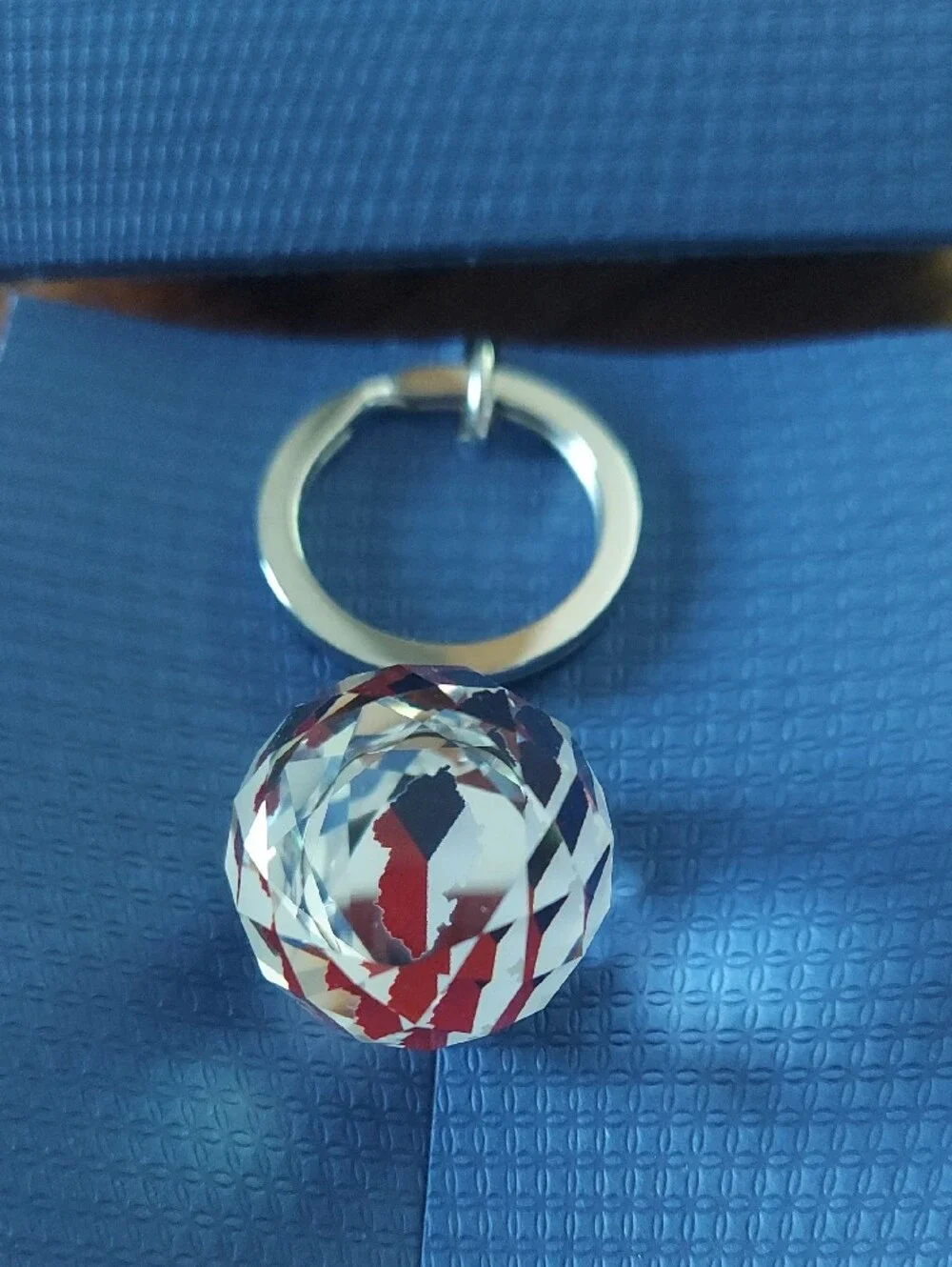 Rare! Swarovski Globe Czech Republic Crystal Keyring - New!